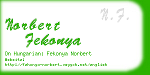 norbert fekonya business card